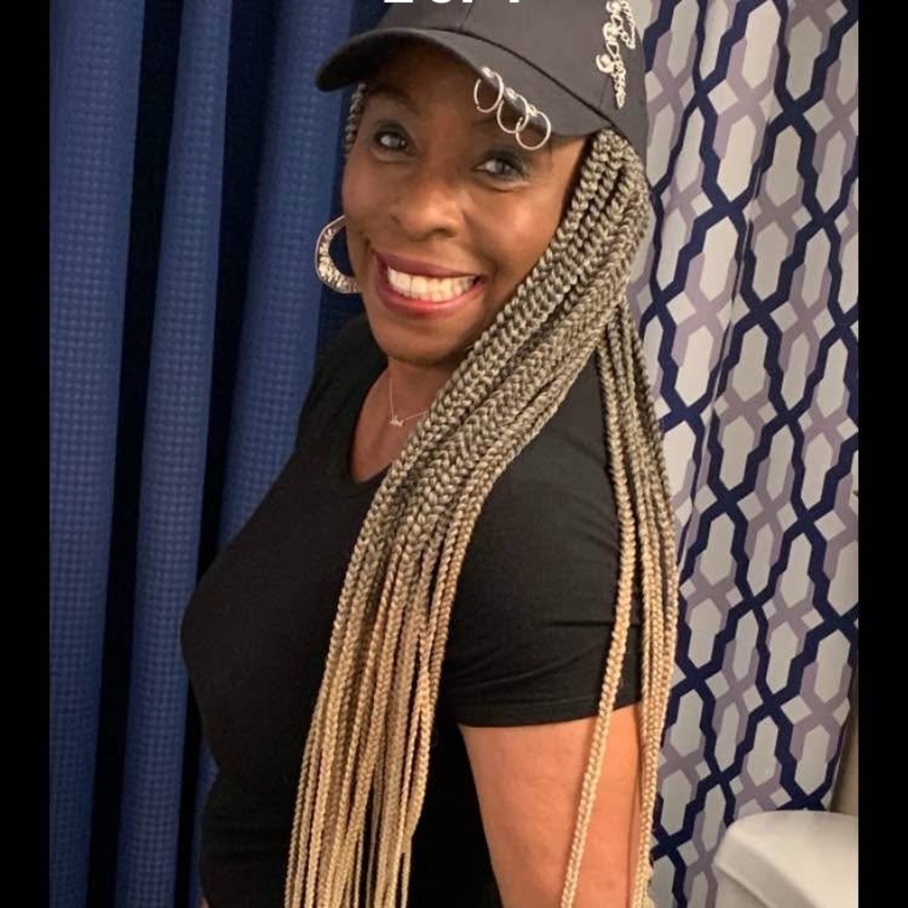 Long Braided Hair Extensions on cap - Picture 5 of 5